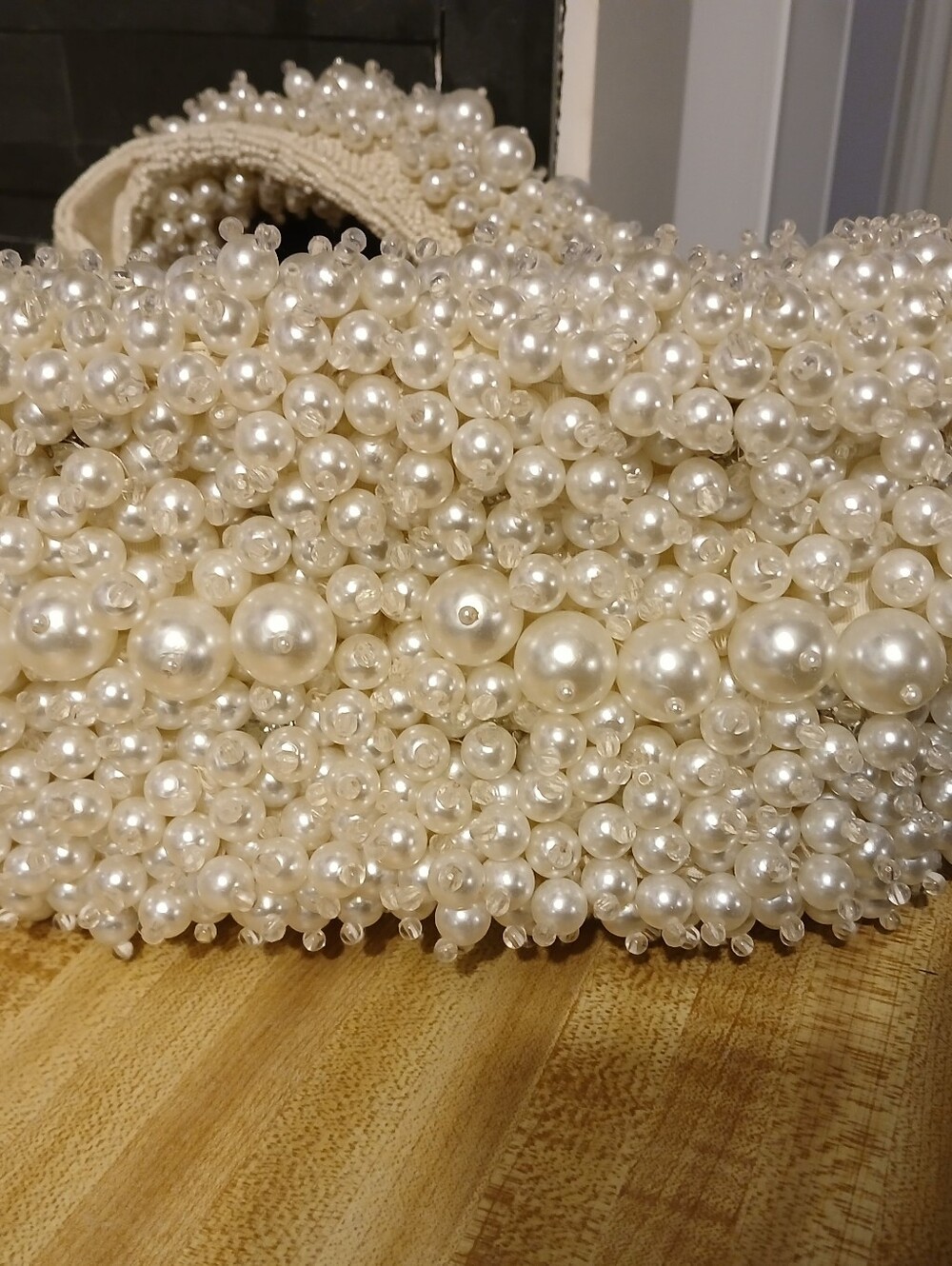 Kurt Geiger NWT Pearl & Rhinestones Shoulder Bag & Dustbag - Picture 5 of 8